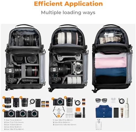 K&F CONCEPT Hardshell Camera Sling Bag, 10L EVA Case with Tripod Holder - Image 4