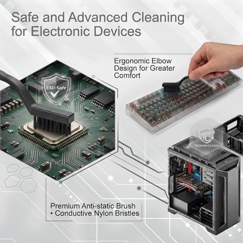 Anti-Static ESD Cleaning Brush Kit with a Zipper Pouch for Storage - Keyboard, Circuit Boards, Electronic Devices Tool Set - 10 PCS - Image 2