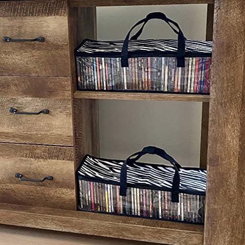 Evelots CD Storage Bags, 2 Pack, Holds 96 CDs, Zebra Print - Image 4