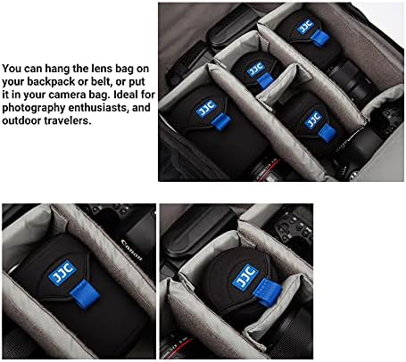 JJC Portable Neoprene Mirrorless Camera Lens Case Protective Case Storage Bag for Nikon Z 35mm 85mm Sony FE 20mm 24mm F1.4 16-55mm 18-105mm 55-210mm and other Lens below 3.07" X 4.64"(D x L) - Image 6