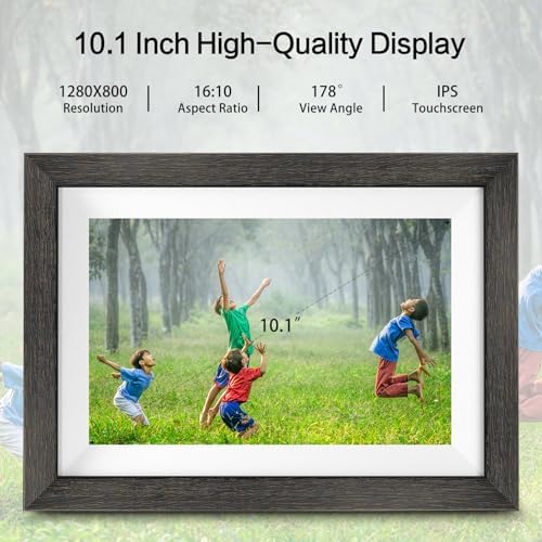 Frameo Digital Photo Frame,10.1 Inch WiFi Smart Digital Picture Frame with HD IPS Touch Screen,Auto-Rotate,Send Pictures from Anywhere via Frameo APP,Gifts for Mom - Image 2