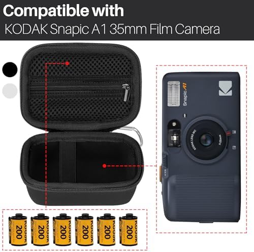 Lebakort Storage Case Compatible with KODAK Snapic A1 35mm Film Camera (Ivory White Case) - Image 3