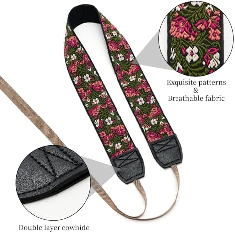 ZOOEASS Camera Strap for DSLR and Mirrorless Digital Camera,Neck Strap with Embroidery Patterns and Quick-release Buckle - Image 4
