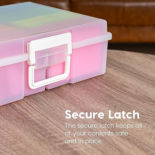 IRIS USA Photo Storage Box |Made in USA| 16 Cases - (2-Pack) - Pearl/Multi - Image 4