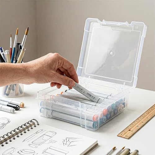 ArtBin 6953AB ClearView 6" x 6" Box Art & Craft Organizer, [1] Plastic Storage Case, Clear - Image 2