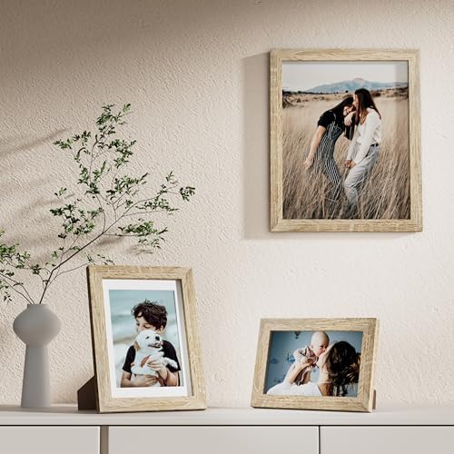 Vittanly 10 Pack Picture Frames Collage Wall Decor, Light Wood - Image 5