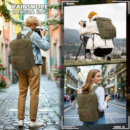 RAINSMORE Camera Backpack, DSLR SLR Mirrorless Camera Bag for Photographer - Image 3