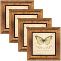 XUANLUO 5x5 Picture Frames Set of 4,Rustic Retro Photo Frame(Gold) by XUANLUO
