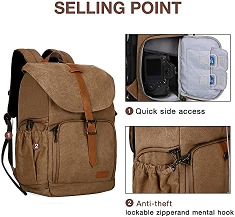 BAGSMART Camera Backpack DSLR Camera Bag Backpacks for Photographers - Image 4