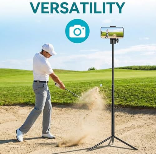 WIGERLON Golf Monopod Stick,Golf Tripod, Golf Recording Stick with Magnetic Phone Holder and a Adjustable Clip Smartphone Holder.irangesports Stick for Golf Swing - Image 5