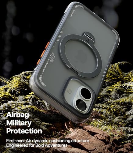 TORRAS Ostand Q3 Air for iPhone 17 Case with 360 Magnetic Stand, Fit for MagSafe, Mil-Grade Drop Tested, Camera Control Button, Shockproof Phone Case for iPhone 17 6.3'', Shadow Black - Image 3