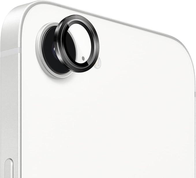 Camera Lens Protector for iPhone 16e / iPhone 17e,1 Pack | Tempered Metal Glass Camera Cover Film,HD Clear,Anti-Scratch Lens Screen Protector Film,Case Friendly,Black Titanium by Unknown