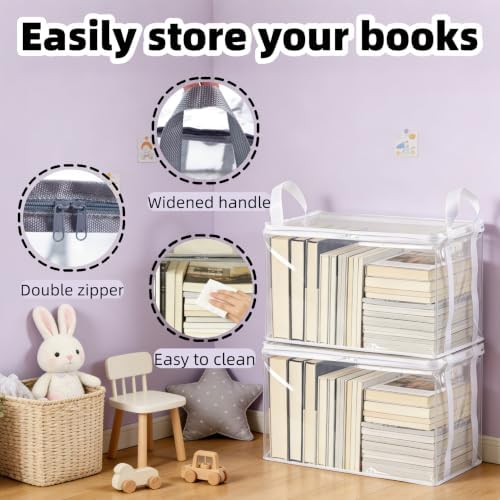 3 Pack Clear Comic Book Storage Containers, White - Image 3