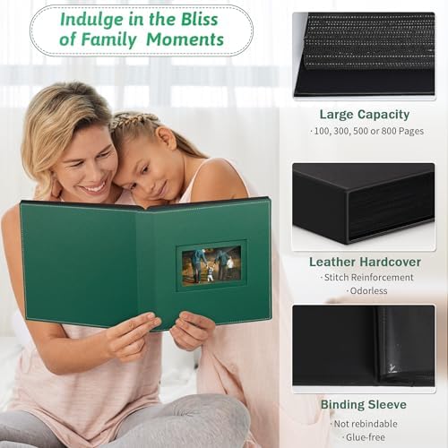 Popotop 4x6 Photo Album Holds 300 Pictures, Vegan Leather Hardcover - Image 4