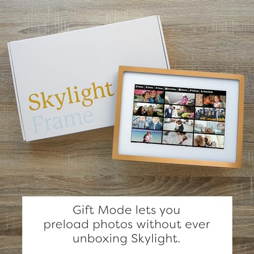 Skylight Digital Picture Frame, Load from Phone Capability, 10" Gold - Image 3