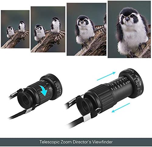 View Finder, 11X Zoom View Finder 41mm Front Thread Director Scene Viewer View Finder for Artists Directors Viewfinder with Cleaning Cloth Carry Bag for Film Photography - Image 3