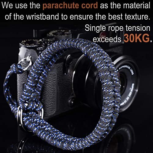 Paracord Camera Wrist Strap Lanyard-Quick Release for DSLR Mirrorless Blue - Image 5