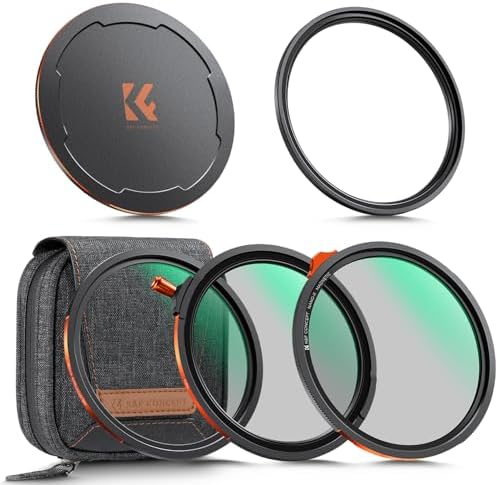 K&F CONCEPT 52mm Magnetic CPL + VND2-32 + Black Diffusion 1/4 Filter Kit by KFCONCEPT