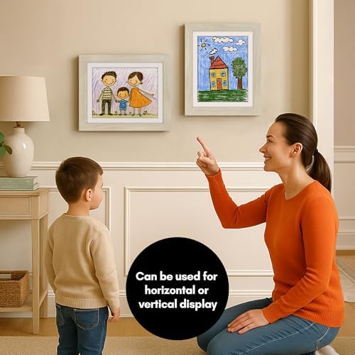 Americanflat 8.5x11 Changeable Kids Art Frame 2-Pack - Light Wood - Image 4