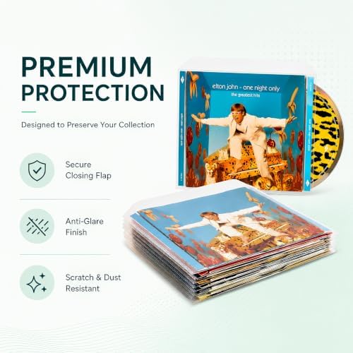 tarifold CD Sleeves with Closing Flap, Holds CD and Cover Insert, 100 Pack - Image 5