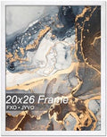 Fxojyvo 20x26 Picture Frame White Engineered Wood Wall Hanging by Fxojyvo