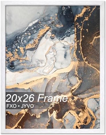 Fxojyvo 20x26 Picture Frame White Engineered Wood Wall Hanging by Fxojyvo