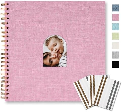 Vienrose Scrapbook Album,40 Pages,10x10 Inch,Pink by Vienrose