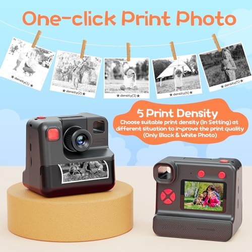 Kids Camera Instant Print, Christmas Birthday Gifts for Girl Boys 3-12 Years Old, FHD Selfie Digital Video Cameras Toddler 3 Rolls Print Paper & 32G Card - Image 6