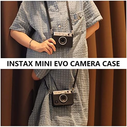 CAIYOULE Camera Case for Fujifilm Instax Mini EVO Instant Camera, Black - Image 5