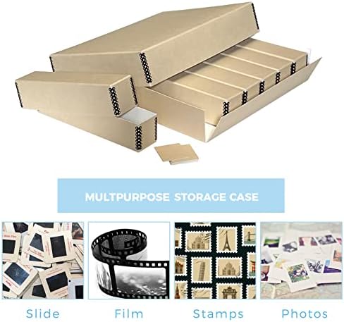 Lineco, Archival Slide Storage Box 15.5"x11.5"x3", with 6 Inner Cases, Tan - Image 6
