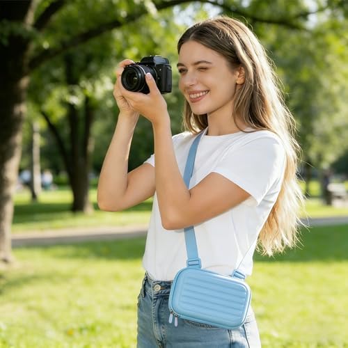 Leayjeen Vlogging Camera Case for AUREAPIX with Shoulder Strap - Blue - Image 6