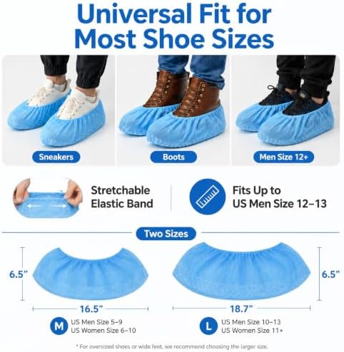 X-Large Disposable Boot Covers Non Slip Clean Home Shoe Covers - Image 2