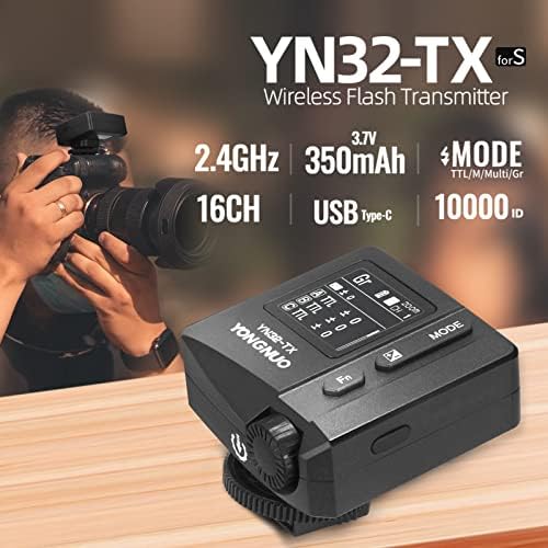 Yongnuo YN32-TX TTL 2.4G Wireless Flash Transmitter Trigger Compatible for Sony Camera, HSS 1/8000s TTL/M/Multi - Image 3