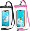 Hiearcool Waterproof Phone Pouch, Waterproof Phone Case, Pink&Black 2-Pack by Hiearcool