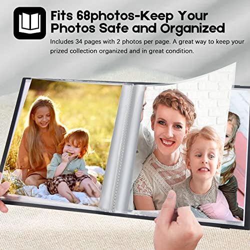 Aevdor 8.5x11 Photo Album and Art Portfolio, Holds 68 Photos, Black - Image 4
