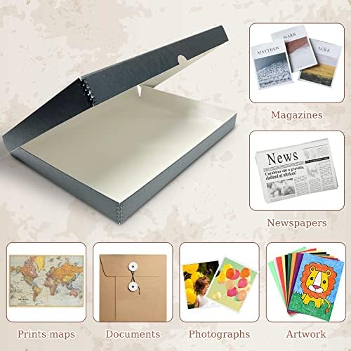 Golden State Art, Clamshell Archival Folio Storage Box 16x20, Gray - Image 6