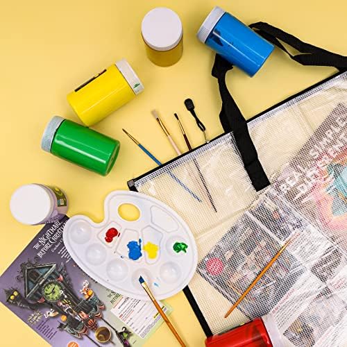 EOOUT 4pcs 18.5x24.8 Inches Art Portfolio Bags, Portfolio Folder for Artwork, Posters Storage Bag with Zipper and Handle Mesh Folder Organizers for Poster, Scrapbook, Keepsake and Bulletin Board - Image 4