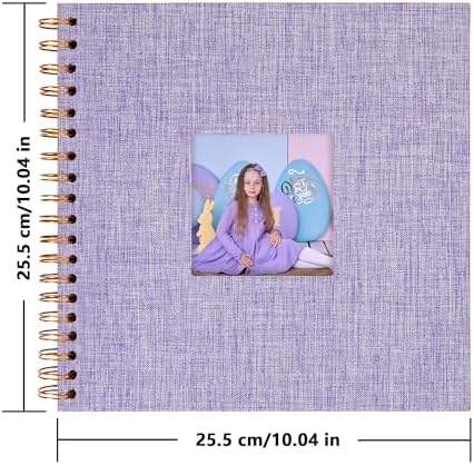 Scrapbook Photo Album, Linen Covered, 10x10 Inches, 20 Sheets/40 Pages - Image 3