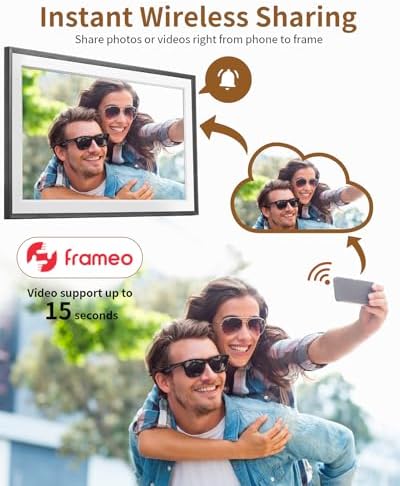FRAMEO 15.6 Inch 32GB WiFi Digital Photo Frame 1920 * 1080 IPS FHD Touch Screen Smart Digital Picture Frame, Wall Mountable, Auto-Rotate, Share Moments Instantly via Frameo App from Anywhere - Image 2