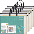 YOPCDJ 5 Pcs 25x19 inches Art Portfolio Case, Storage Chart Art Portfolio Bag with Handle, Zippered Storage Folder for Bulletin Board, Poster, Scrapbook, and Keepsake by YOPCDJ