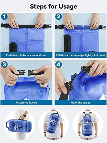 HEETA Dry Bag Waterproof Backpack with Phone Case 5L/10L/20L/30L/40L - Image 5