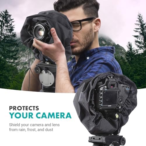 Movo CRC11 Camera Rain Coat Rain Cover for DSLR Cameras and Mirrorless Cameras and Lens (Junior Size: 11" x 14.5") - Image 5