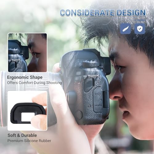 JJC Silicone EB Eyecup Viewfinder for Canon 5D Mark II 90D 70D 6D, 2-Type - Image 6