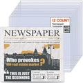 Faccito 12 Pcs Hard Newspaper Holder, 13 X 11'', 4.5mm Rigid PVC by Faccito