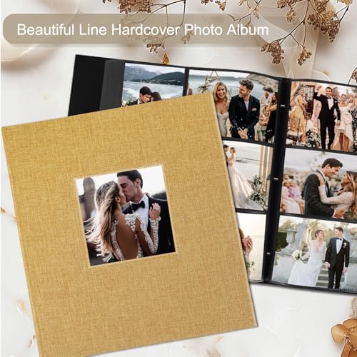 Artmag Photo Album 4x6 600 Large Capacity Linen Album Book Holds 600 Horizontal and Vertical Photos for Family Wedding Anniversary (600 Pockets, Khaki) - Image 4