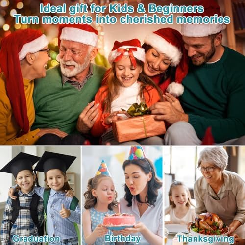 Digital Camera, Camera for Kids, UHD 4K 48MP Point and Shoot Digital Cameras with 64GB SD Card and 16X Digital Zoom Anti Shake, Compact Portable Small Gift for Boys Girls Students, Black - Image 6