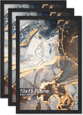 Fxojyvo 10x15 Picture Frame Set of 3 Black Engineered Wood Wall Hanging by Fxojyvo