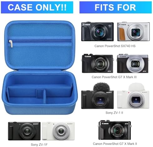 BOVKE Case for Canon G7X Mark III II/PowerShot SX740 SX730 Camera, Blue - Image 2