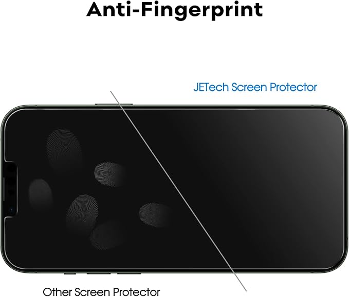 JETech Privacy Screen Protector for iPhone 13 Pro, 2+2 Pack | Anti-Spy Tempered Glass, with Camera Lens Protector, Easy Installation Tool - Image 7