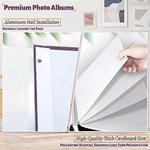 Artfeel Photo Album Self Adhesive Scrapbook,60 Pages Large Photo Book for 4x6,5x7,8x10 Pictures,DIY Album for Baby Wedding Family Travel Birthday,with Metallic Pen and Scraper - Image 4